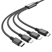 salelink.co.nz Hoco HOCO 4in1 Cable (iP+iP+Type-C+Micro) 1M HOCO 4in1 Cable (iP+iP+Type-C+Micro) 1M | Action Outdoors NZ