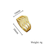 Poppy Gifts Jewellery Regal Cascade Gold Crystal Adjustable Ring Regal Cascade Gold Crystal Adjustable Ring