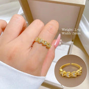 Poppy Gifts Jewellery Everheart Gold Crystal Adjustable Ring Everheart Gold Crystal Adjustable Ring