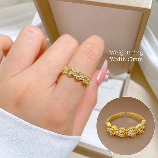 Poppy Gifts Jewellery Everheart Gold Crystal Adjustable Ring Everheart Gold Crystal Adjustable Ring