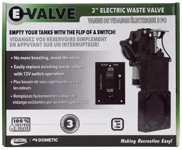 Valterra RV waste tanks Valterra 3 Inch 12V DC Electric Gate Valve for RV Waste Tanks Valterra 3 Inch 12V DC Gate Valve for RV Waste Tanks