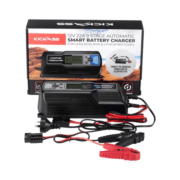 KickAss 12V 22Amp ACDC 9 Stage Smart Battery Charger – view 2