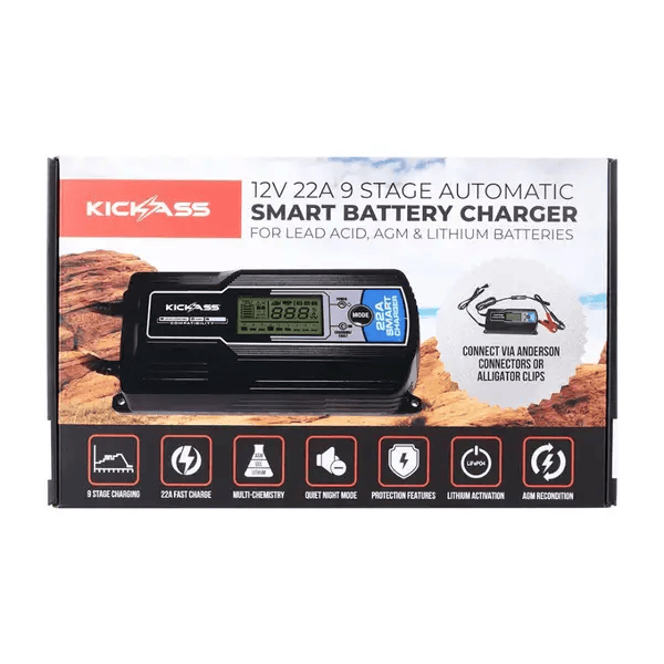 KickAss 12V 22Amp ACDC 9 Stage Smart Battery Charger – view 9