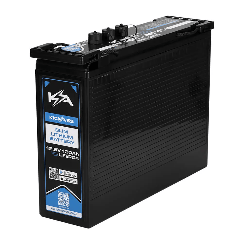 KickAss Smart 12V 120Ah Lithium Slimline Deep Cycle Battery – view 1
