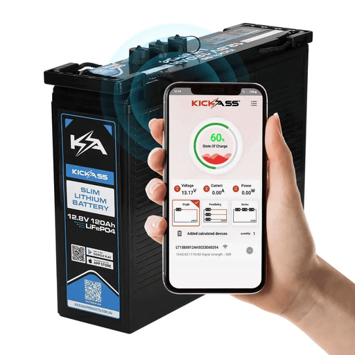 KickAss Smart 12V 120Ah Lithium Slimline Deep Cycle Battery – view 2