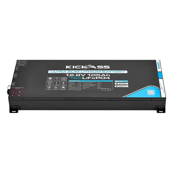 KickAss Smart 12V 105Ah Ultra Slimline Lithium Deep Cycle Battery – view 6
