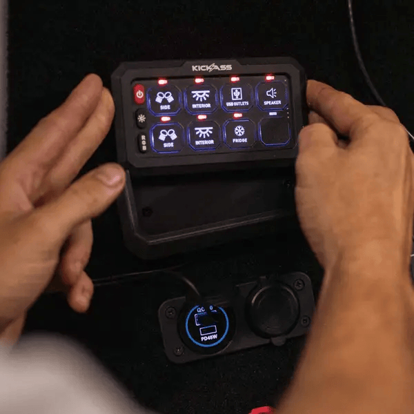 KickAss 12/24V 8 Gang Wireless Switch Panel With Magnetic Cradle – view 3