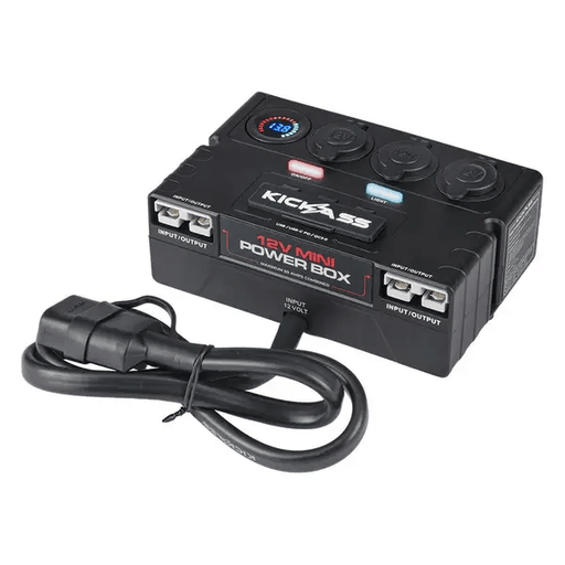 KickAss 12V Mini Control Box with Anderson, USB & Cig Sockets – view 1