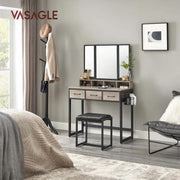 The Shopsite Home-living VASAGLE Makeup Vanity with Stool Dressing Table VASAGLE Makeup Vanity with Stool Dressing Table