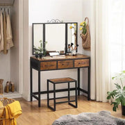 The Shopsite Home-living Dressing Table Vanity Table Set with Stool Dressing Table Vanity Table Set with Stool