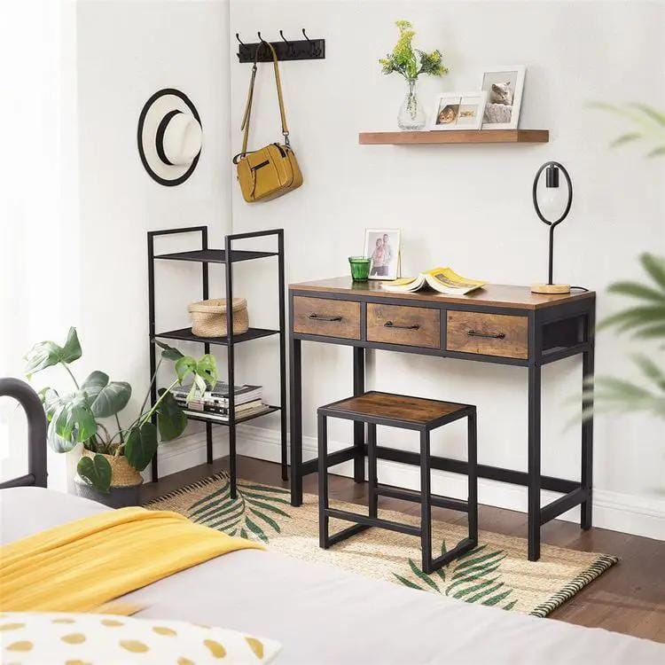 The Shopsite Home-living Dressing Table Vanity Table Set with Stool Dressing Table Vanity Table Set with Stool