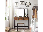 The Shopsite Home-living Dressing Table Vanity Table Set with Stool Dressing Table Vanity Table Set with Stool