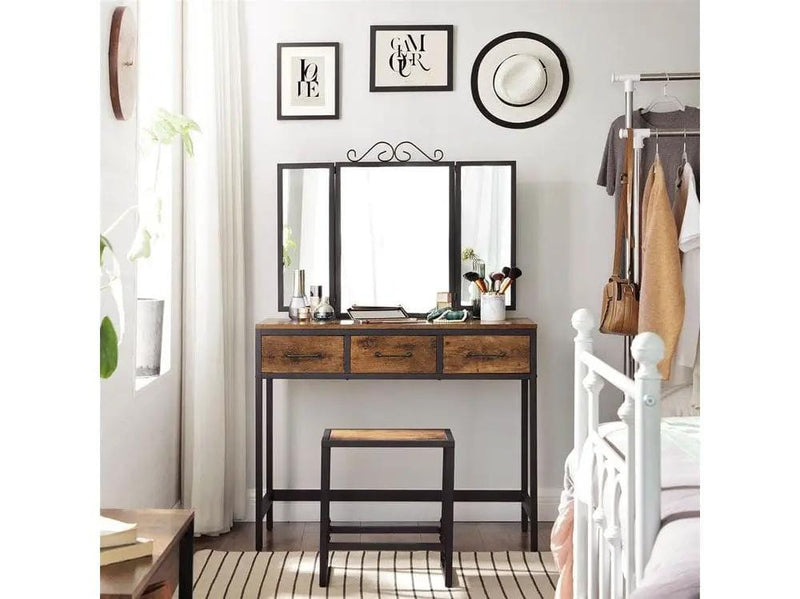 The Shopsite Home-living Dressing Table Vanity Table Set with Stool Dressing Table Vanity Table Set with Stool