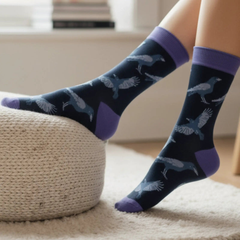 Barekind NZ Socks Save the Raven Bamboo Socks Save the Raven Bamboo Socks
