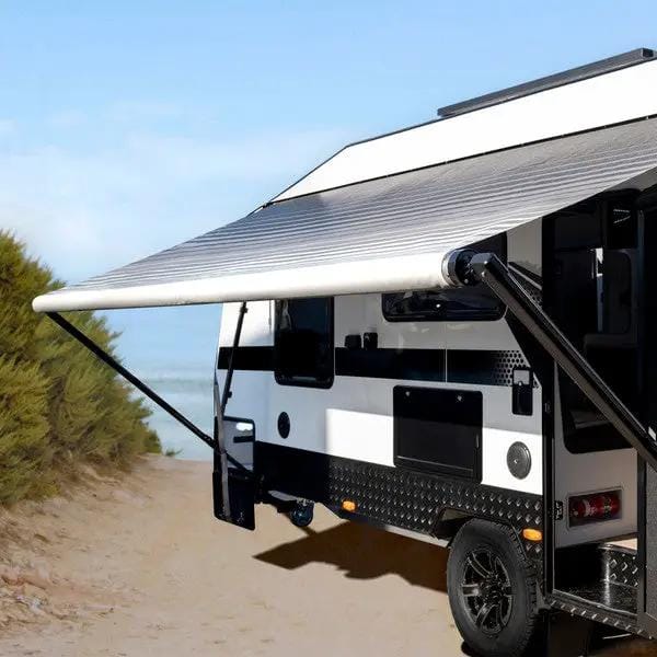 Aussie Traveller Sunburst Eclipse Roll Out awnings 12' - Black – view 2