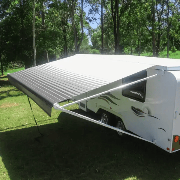Aussie Traveller Sunburst Eclipse Roll Out awnings 13' - Black – view 2