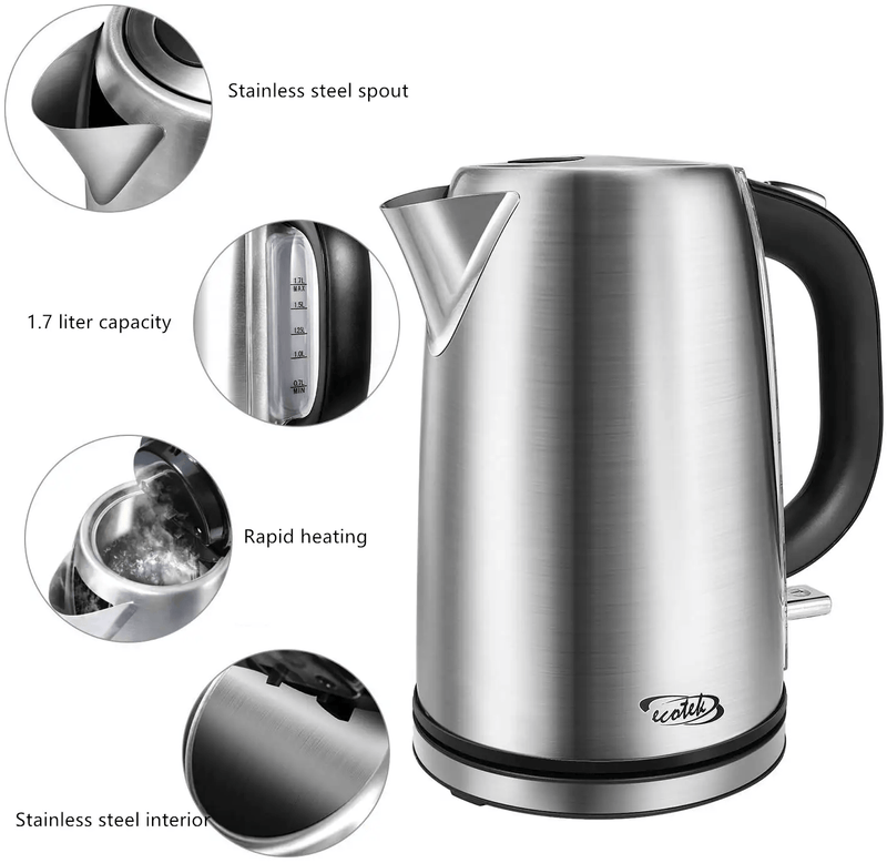 salelink.co.nz Unbranded Electric Kettle 1.7 Litre 1.7 Litre Electric Kettle 2500W Strix Auto Shut Off