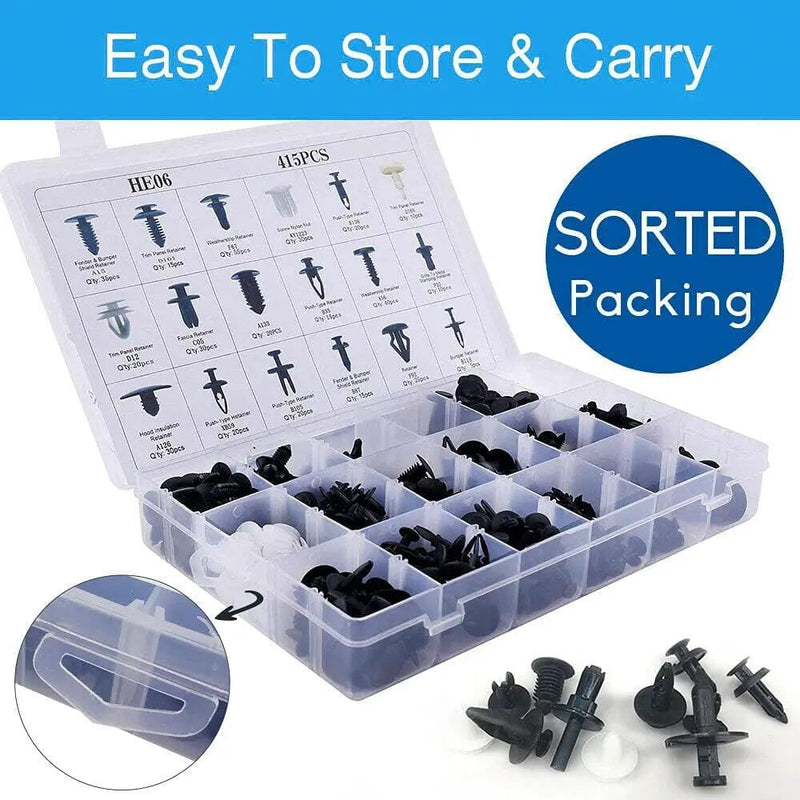 415pcs Car Body Push Retainer Pin Rivet Trim Plastic Clips – view 7