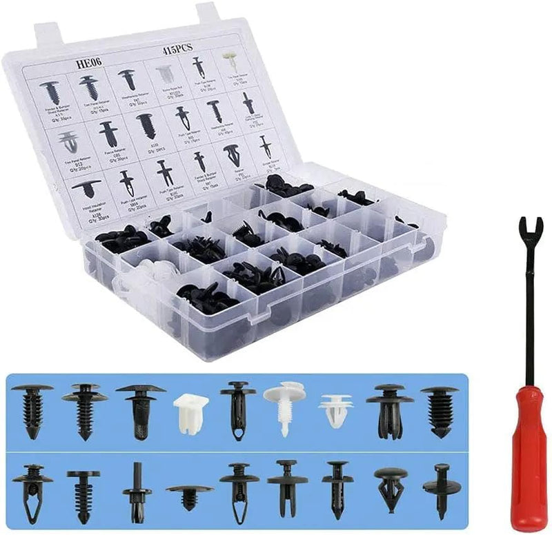 415pcs Car Body Push Retainer Pin Rivet Trim Plastic Clips – view 1