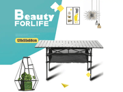 Portable Folding Table Tea Picnic Camping Barbecue Square Table 120X55X68 – view 1