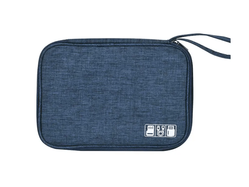 2 Layer Waterproof USB Cable Charging Storage Bag Phone Pad Zip Organiser – view 2