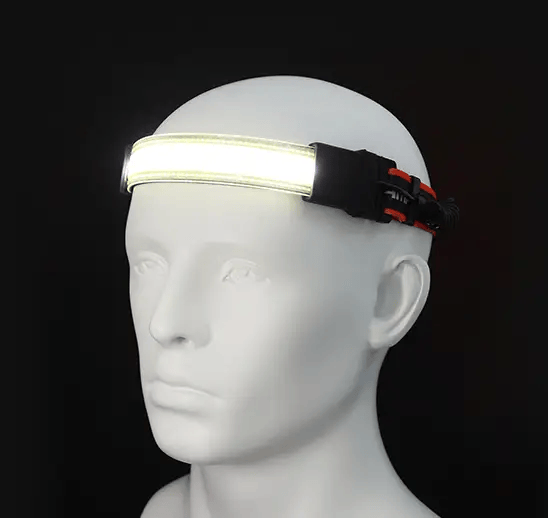 230°Wide-Angle Headlamp Flashlight with Red Taillight 3 Light Modes Lightweight – view 1