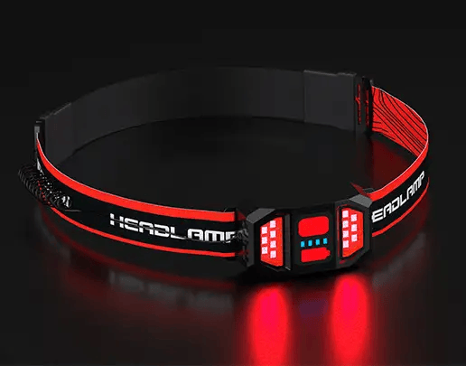 230°Wide-Angle Headlamp Flashlight with Red Taillight 3 Light Modes Lightweight – view 2