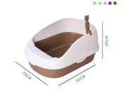 dealonline.co.nz dealonlinenz Cat Kitty Litter Tray with Scoop Cat Kitty Litter Tray Grey With Scoop And Litter Guard