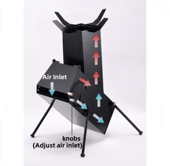 salelink.co.nz Unbranded Rocket Stove 34x25x49cm Rocket Stove 34x25x49cm | Action Outdoors NZ