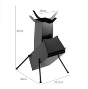 salelink.co.nz Unbranded Rocket Stove 34x25x49cm Rocket Stove 34x25x49cm | Action Outdoors NZ