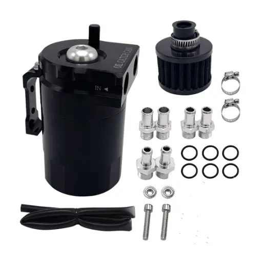 salelink.co.nz Unbranded Oil Catch Can with Breather 300ml Aluminum Oil Catch Can Breather 300ml Universal Kit