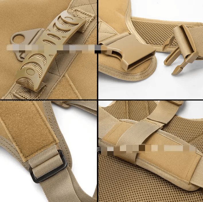 Tactical Dog Harness Training Walking Collar Vest Pet Adjustable Chest Strap – view 4