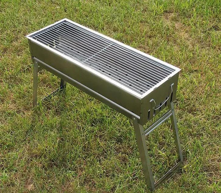 Folding Barbecue BBQ Charcoal Grill 62cm x 23cm High 46cm – view 2