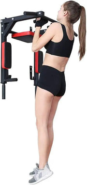 Pull Up Bar and Dip Station - Black + Red – view 3