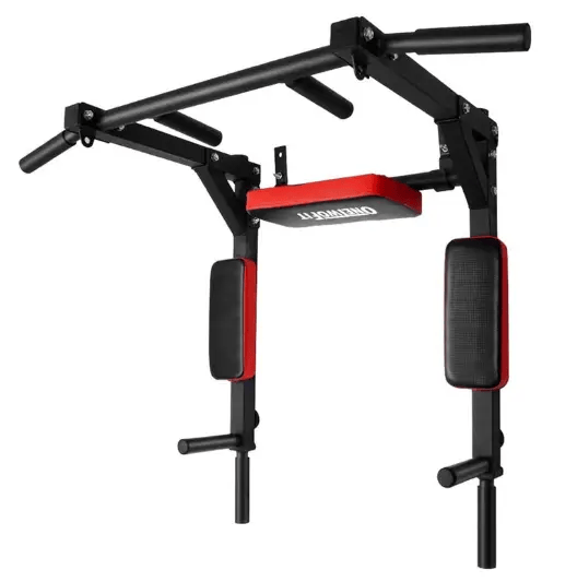 Pull Up Bar and Dip Station - Black + Red – view 2