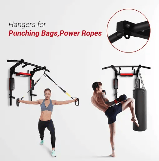 Pull Up Bar and Dip Station - Black + Red – view 5