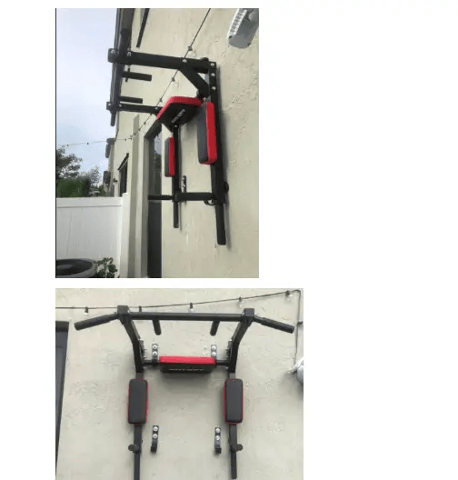 Pull Up Bar and Dip Station - Black + Red – view 7