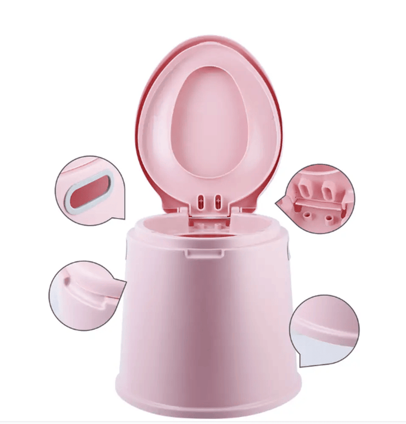 salelink.co.nz Unbranded Outdoor Portable Toilet Pink 6L Outdoor Portable Toilet for Camping