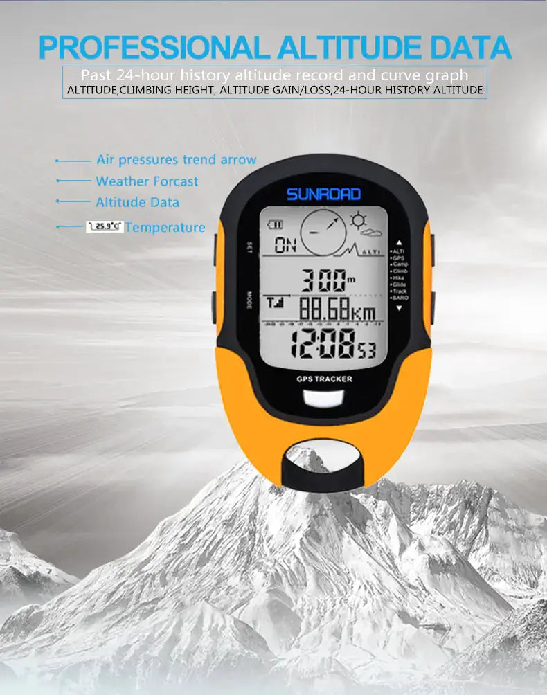 SUNROAD GPS Altimeter & Compass — 9-in-1 Outdoor Navigation Device – view 4