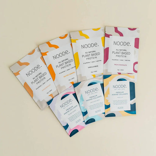 Noode Vegan Protein Collagen and Protein Sample Pack Noode Plant Based Protein And Marine Collagen Pack