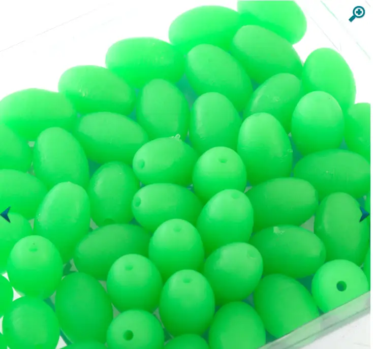 Sea- Harvester BEADS Lumo Beads Green Med Bulk qty 60 Lumo Beads Green Med Sea Harvester Bulk 60