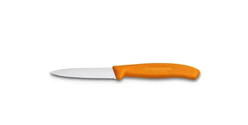 Victorinox Paring Knife 6.7636 - 8cm Wavy Blade Orange Handle – view 2
