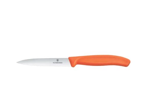 Victorinox Vegetable Knife 6.7739 10cm Wavy Blade Orange Handle