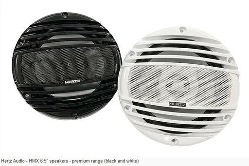Hertz HMX 6.5 Inch Marine Coaxial Speakers Premium Black White – view 2