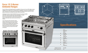 Force 10 Gas Ovens & Hobs Force 10 3 Burner 26L RV Boat Oven Rugged Compact Force 10 3 Burner 26 Litre Oven For RV Boat