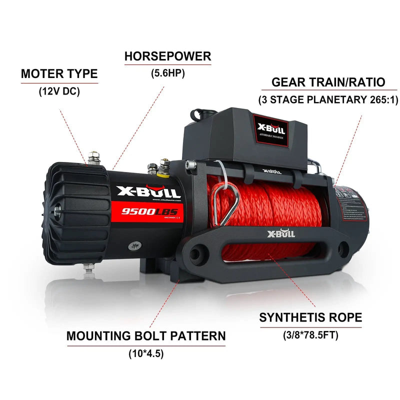 salelink.co.nz X-BULL X-Bull Electric Winch 9500lbs X-Bull Electric Winch 9500lbs | Action Outdoors NZ