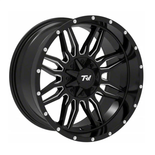 Magwarehouse.com Wheel TW Sword Gloss Black with Milled Accents TW Sword 20 Inch Gloss Black Wheel With Milled Spokes