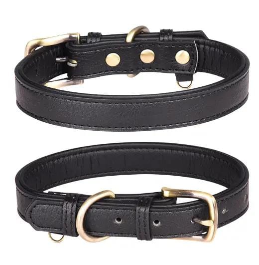 Adjustable Strong Heavy Duty PU Leather Dog Collar for Large Dogs – view 1