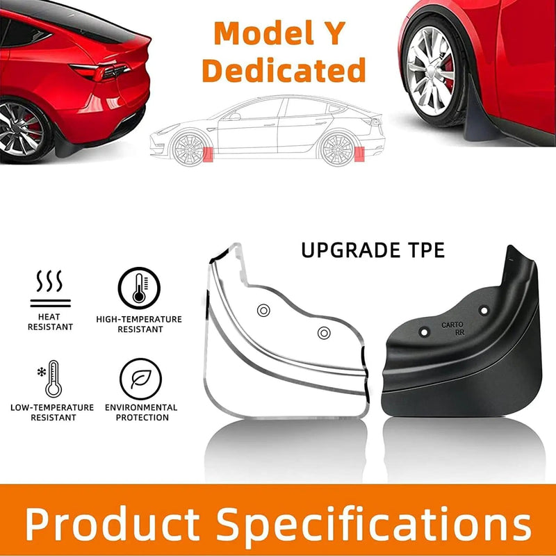 Mud Flaps Splash Guards Compatible with Tesla Model Y Accessories – view 4