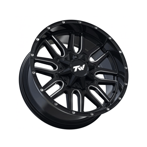 TW Cross Gloss Black Wheel With Milled Accents 20x9 – view 1